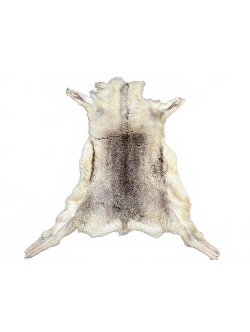 Genuine Caribou Hide Decor – Natural Fur – 5’5” Diagonal